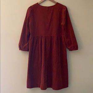 Madewell Corduroy Puffsleeve Mini Dress 